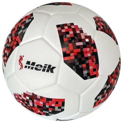 фото Мяч футбольный "meik" (красный) 4-слоя, tpu+pvc 3.2, 410-450 гр., термосшивка
