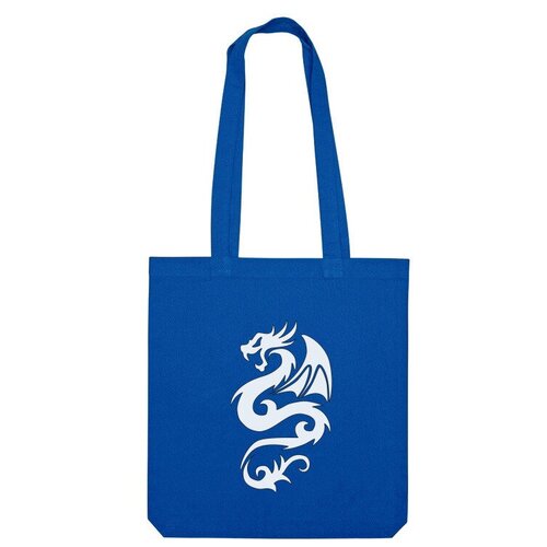 Сумка шоппер Us Basic, синий сумка белый дракон ярко синий