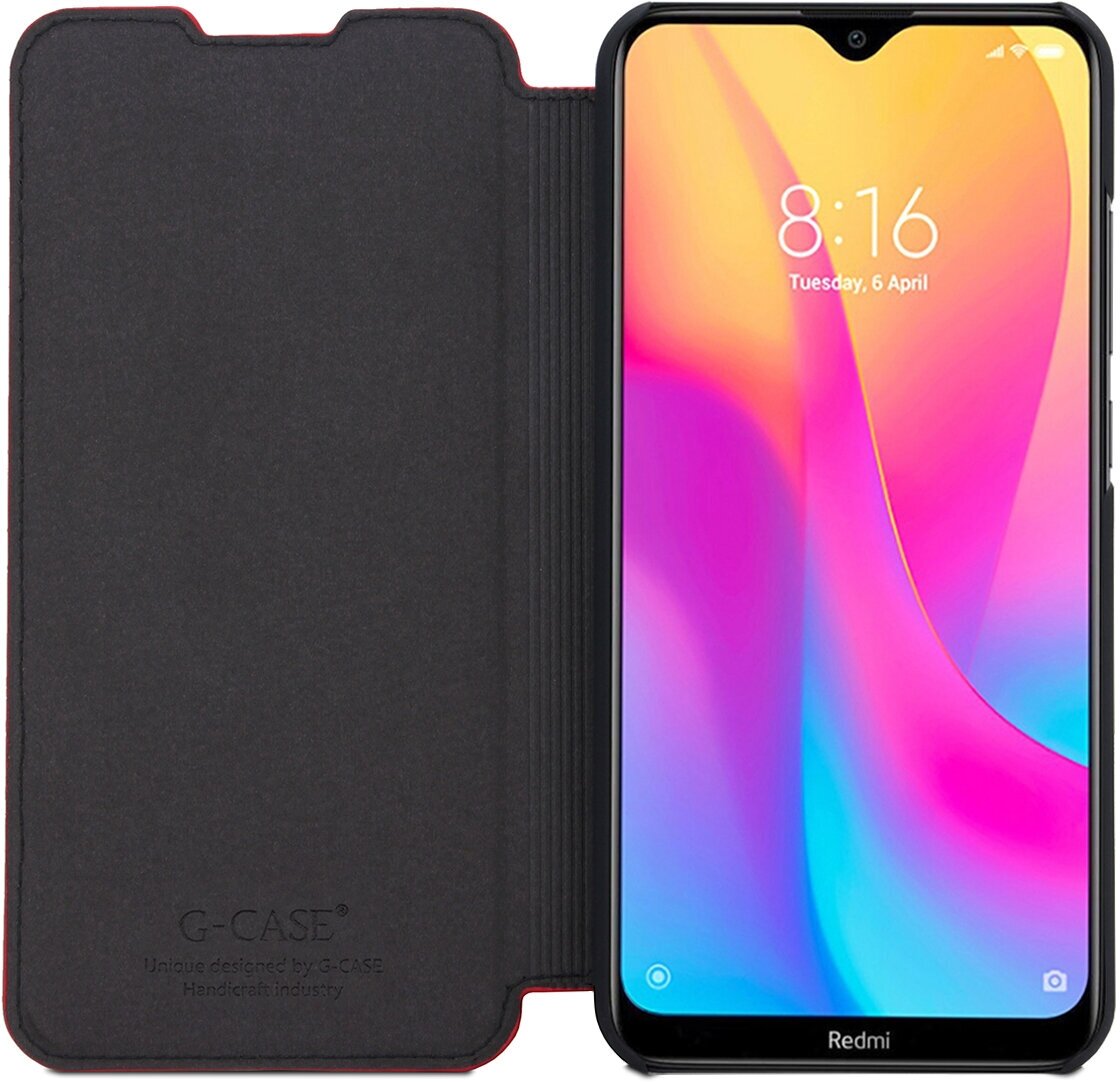 Чехол книжка G-Case Slim Premium для Xiaomi Redmi 8A, красный