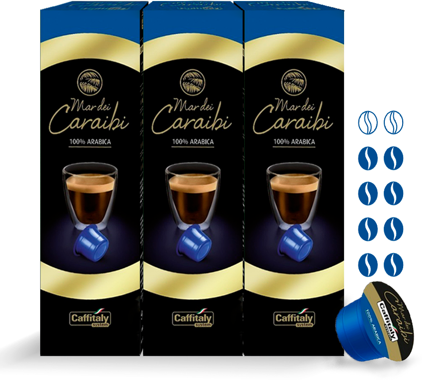 Кофе в капсулах Caffitaly System Ecaffe Mar dei Caraibi, 30 капсул, для Paulig, Luna S32, Maia S33, Tchibo, Cafissimo