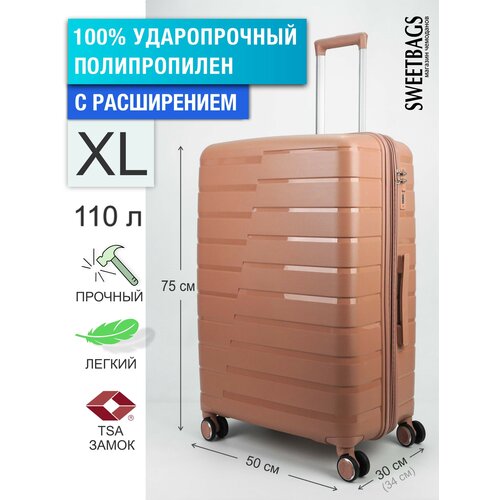 Чемодан , 110 л, размер XL, розовый чемодан 110 л размер xl черный