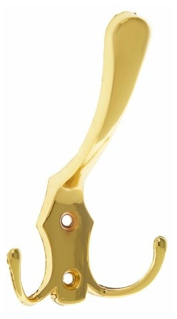 фото Крючок мебельный KM301GP, трёхрожковый, цвет золото