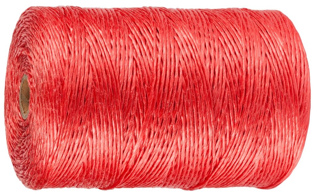 Шпагат ЗУБР многоцелевой полипропиленовый, красный, 1200текс, 500м - фотография № 1