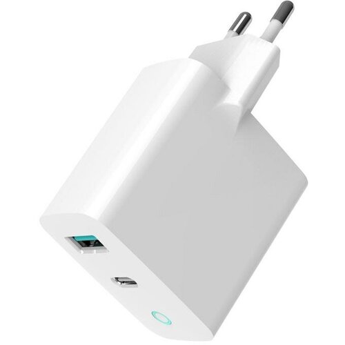 Зарядное устройство 65W для iPhone и Android / Зарядка / Блок питания 1х слота USB - 1х type C / Адаптер 65Вт / Белый