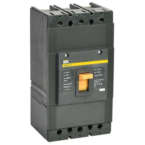 Выключатель автоматический 3п 400А 35кА ВА 88-37 IEK SVA40-3-0400 силовой автоматический выключатель 3p 400а 35ка ва 305