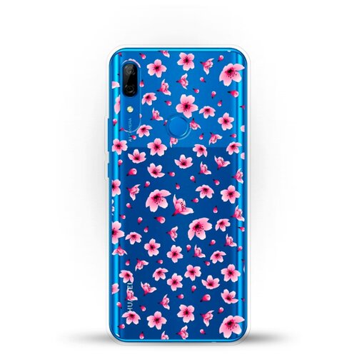 фото Силиконовый чехол цветы розовые на huawei p smart z andy & paul