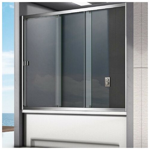 Шторка для ванны Good Door Screen WTW 130х140 прозрачная, хром (WTW-130-C-CH)