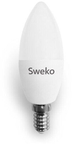 Лампа LED С35 10Вт Е14 6500К 42LED Sweko 38753