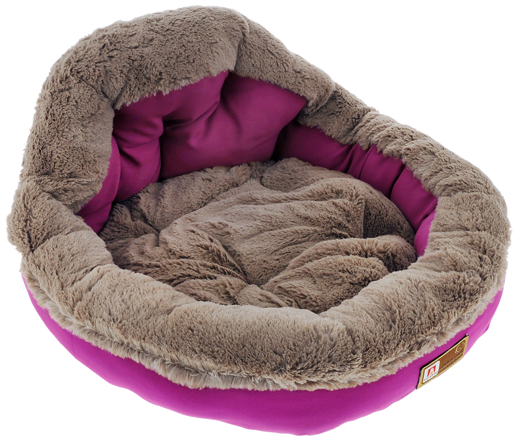 Лежак для собак и кошек Зоогурман Президент (45*45*20 см) розовая фуксия - фотография № 1