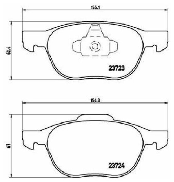 Колодки тормозные дисковые перед P24061