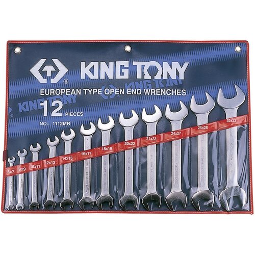 KING TONY Набор рожковых ключей, 6-32 мм, 12 предметов набор рожковых ключей 6 32 мм 12 предметов king tony 1112mr