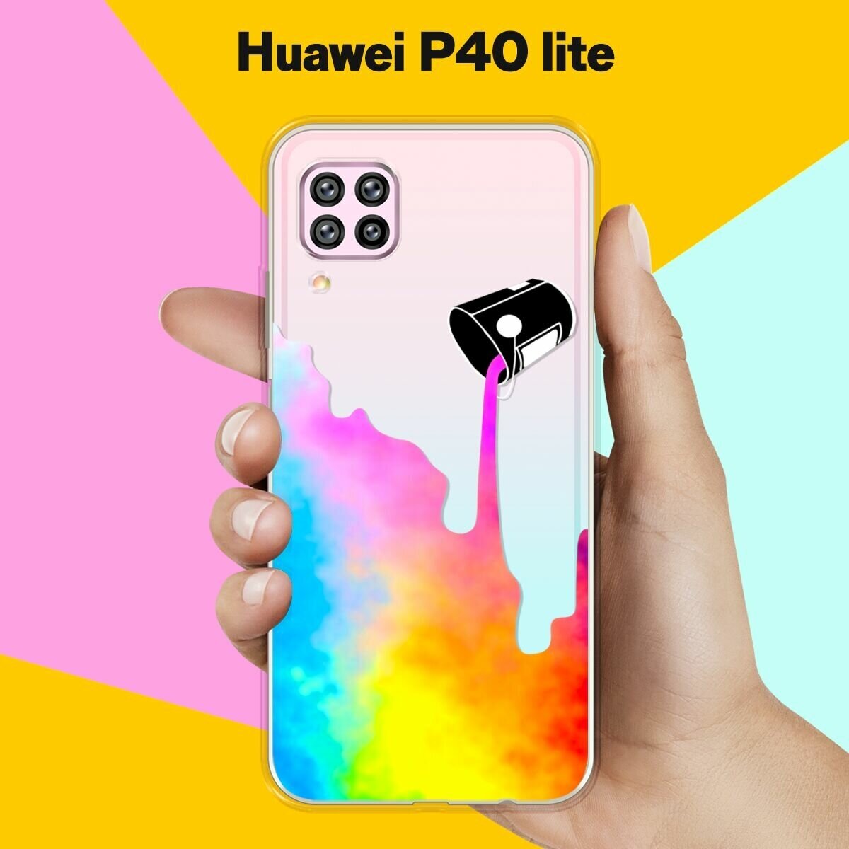 Силиконовый чехол на Huawei P40 lite Краски / для Хуавей П40 Лайт