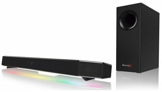 Колонки Creative Sound BlasterX KATANA, 1.1, черный/ черный [51mf8245aa000]