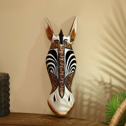 Маска Зебра 50 см дерево албезия 1556₽