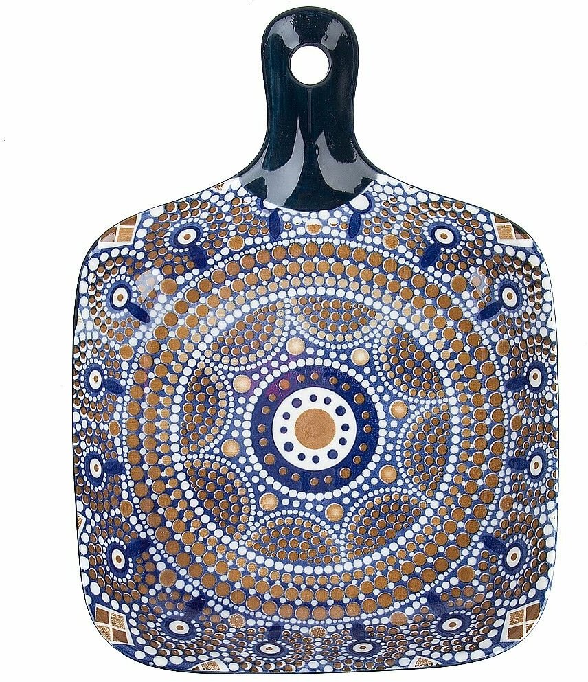 фото Блюдо сервировочное с ручкой / Arabesque, Nouvelle / фарфор, 22,5х16х3,5 см