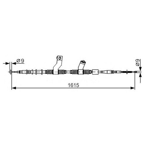 BOSCH 1987482353 Трос ручного тормоза L 1шт