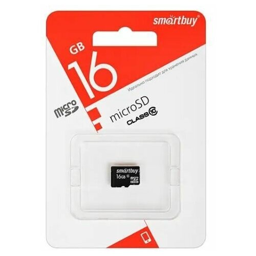 Карта памяти Smartbuy microSDHC 16 ГБ (SB16GBSDCL10-00LE) - Class 10, запись - 15 Мбайт/сек, чтение - 50 Мбайт/сек карта памяти 16gb smartbuy micro secure digital hc class 10 le sb16gbsdcl10 00le оригинальная