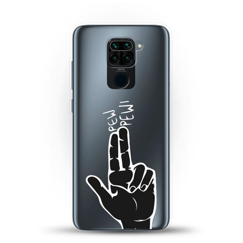 фото Силиконовый чехол pew-pew на xiaomi redmi note 9 andy & paul
