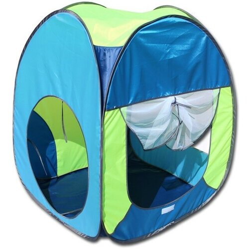 BELON Палатка, 4 грани квадрат, 75 × 75 × 90 см, цвет тёмный василёк, василёк светлый, лимон, голубой