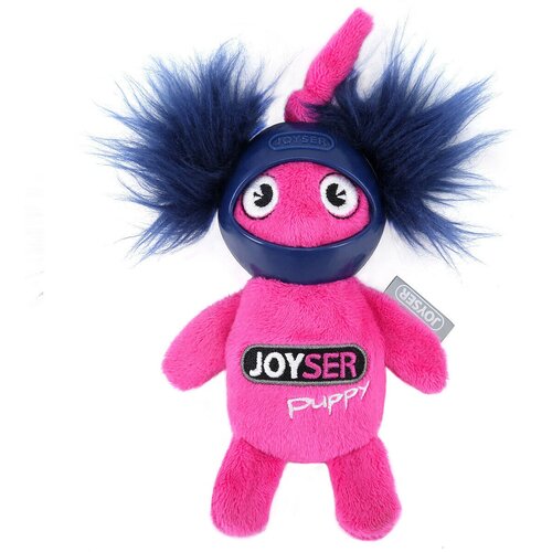 JOYSER Puppy Игрушка для собак Белка в резиновом шлеме с пищалкой S розовая, 14 см