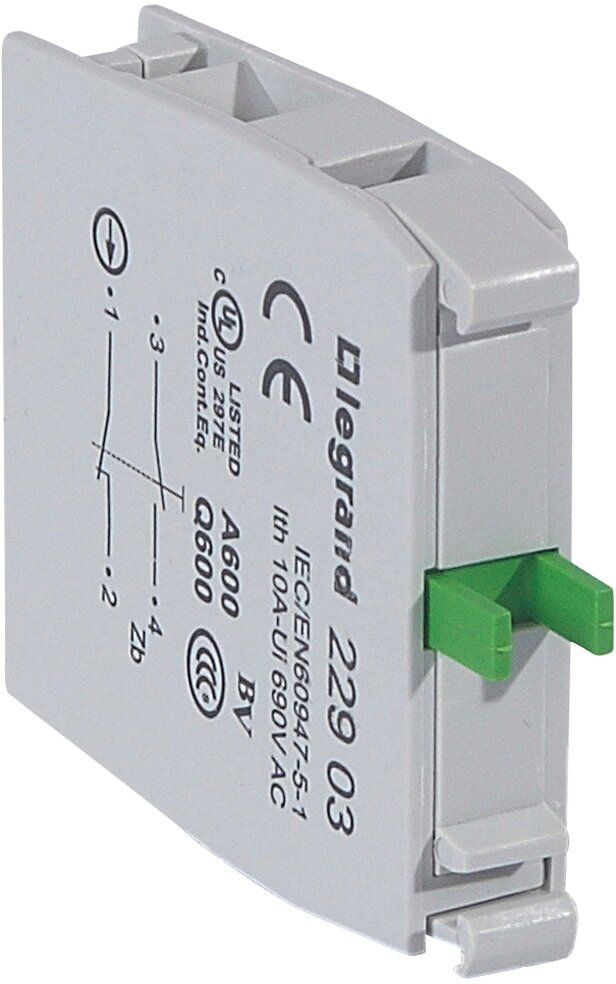 Блок контактный для головок Osmoz для комплектации под винт но/НЗ (22903) | код 022903 | Legrand (3шт. в упак.)