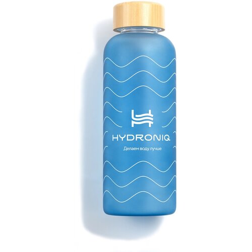 фото Бутылка для воды hydroniq matt deepblue 500 мл, спортивная, стеклянная, цвет синий