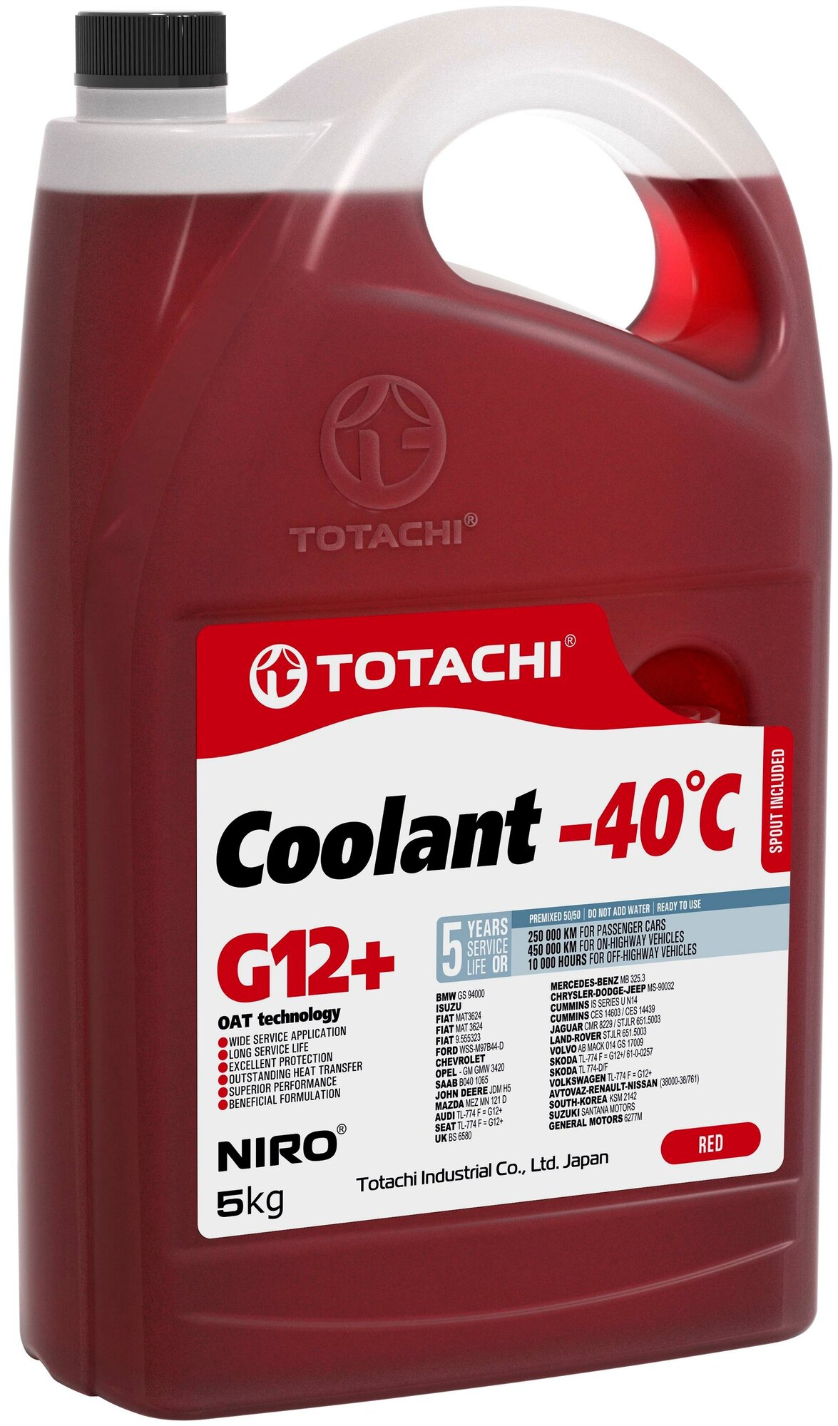  Totachi niro coolant red -40c g12+ 5 4589904526770 43105 Totachi 43105