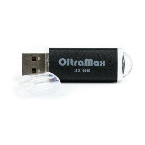 Флешка OltraMax 30, 32 Гб, USB2.0, чт до 15 Мб/с, зап до 8 Мб/с, чёрная флешка oltramax 30 64 гб usb2 0 чт до 15 мб с зап до 8 мб с чёрная