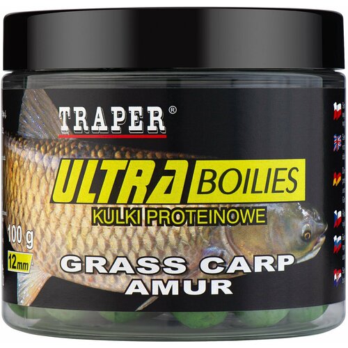 бойлы карповые traper kulki proteinowe ultra konopie 12 мм x 500 гр бойлы конопля Бойлы TRAPER ULTRA 12 мм, 100 гр, Амур