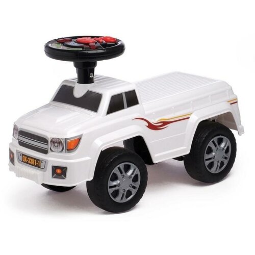 QUNXING Толокар «Джип», световые и звуковые эффекты, цвет белый