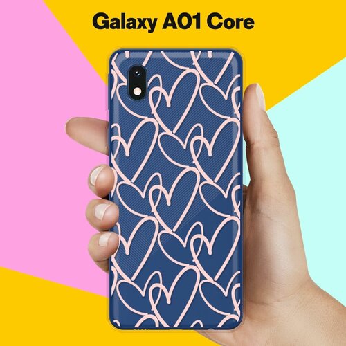 Силиконовый чехол Сердца на Samsung Galaxy A01 Core