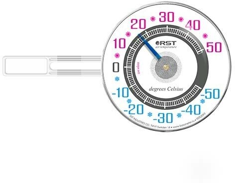 Термометр оконный биметаллический на липучках RST 02093