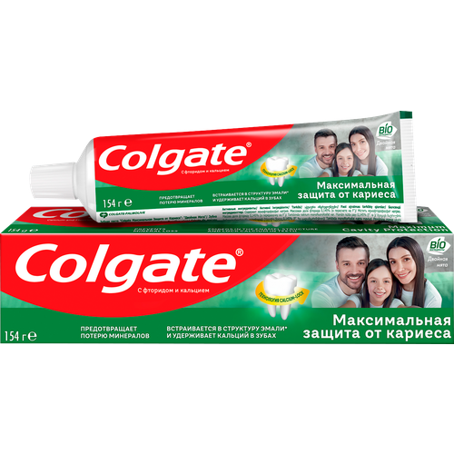 Зубная паста Colgate Максимальная защита от кариеса Двойная мята 100мл зубная паста colgate максимальная защита от кариеса двойная мята 100 мл 100 г красный