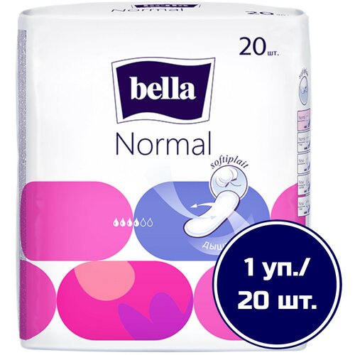 прокладки гигиенические bella normal без крылышек 20шт Bella прокладки Normal, 4 капли, 20 шт.