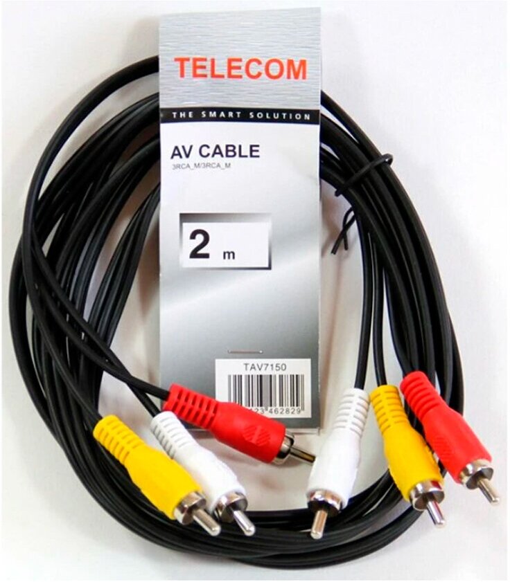 Кабель соединительный 3.0м VCOM Telecom 3xRCA(M)-3xRCA(M) TAV7150-3M - фото №3