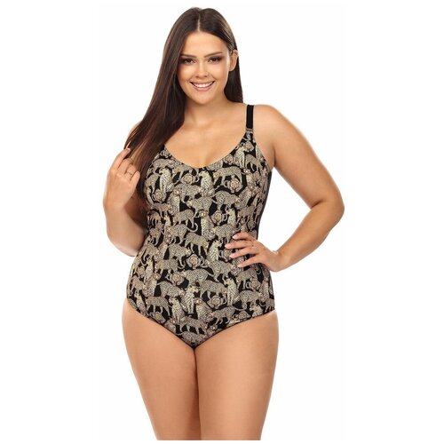 Совместный купальник plus size с принтом в виде леопардов Lorin | леопард | 85B/42