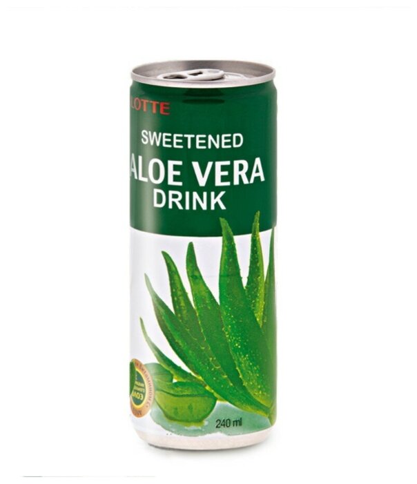 Напиток сокосодержащий Lotte Aloe Vera Drink с мякотью Алоэ, с Оригинальным вкусом Алоэ / 30 банок по 240 мл. - фотография № 2