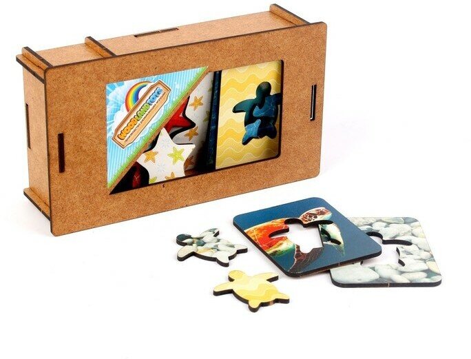 WoodLand Toys Доски Сегена «Морские животные», набор 18 шт, размер досочки: 6.5 × 8.5 см