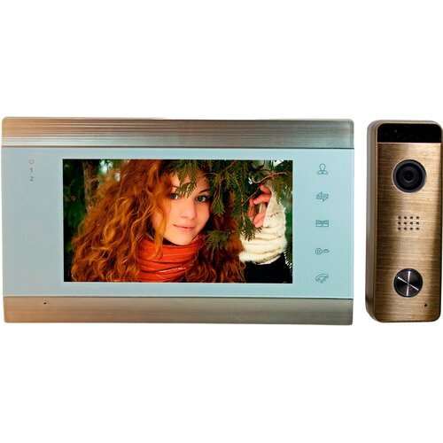 Wi-Fi видеодомофон Seon B-706-FHD-WHITE-BR с записью по движению в облако или на карту памяти, домофон в квартиру, в частный дом, видеозвонок