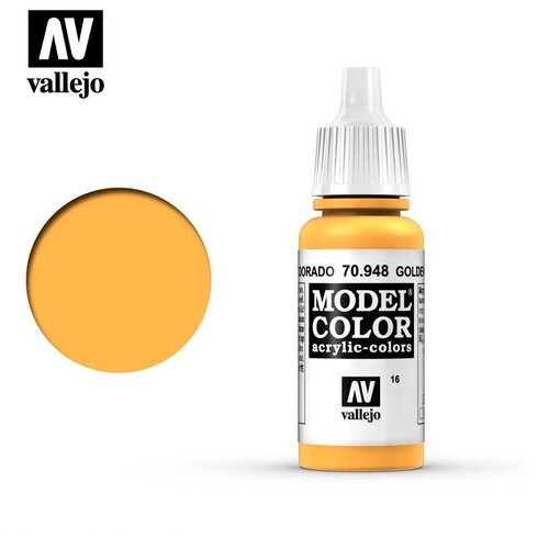 Краска 70948 Vallejo Серии Model Color - GoldenYellow 17ml