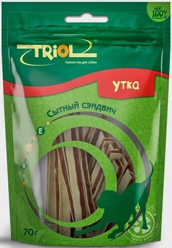 Лакомство для собак Тriol Сытный сэндвич из Утки 70г TRIOL - фото №6