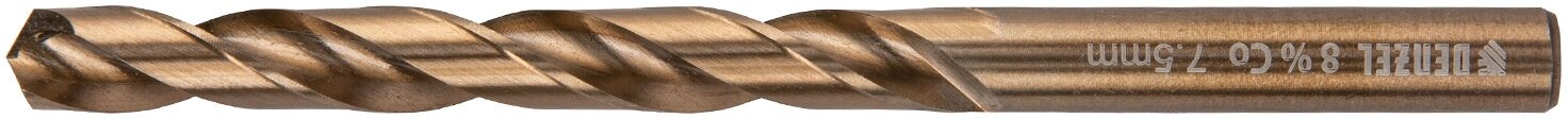Сверло по металлу Denzel 7,5 мм, HSS Co-8% 71451