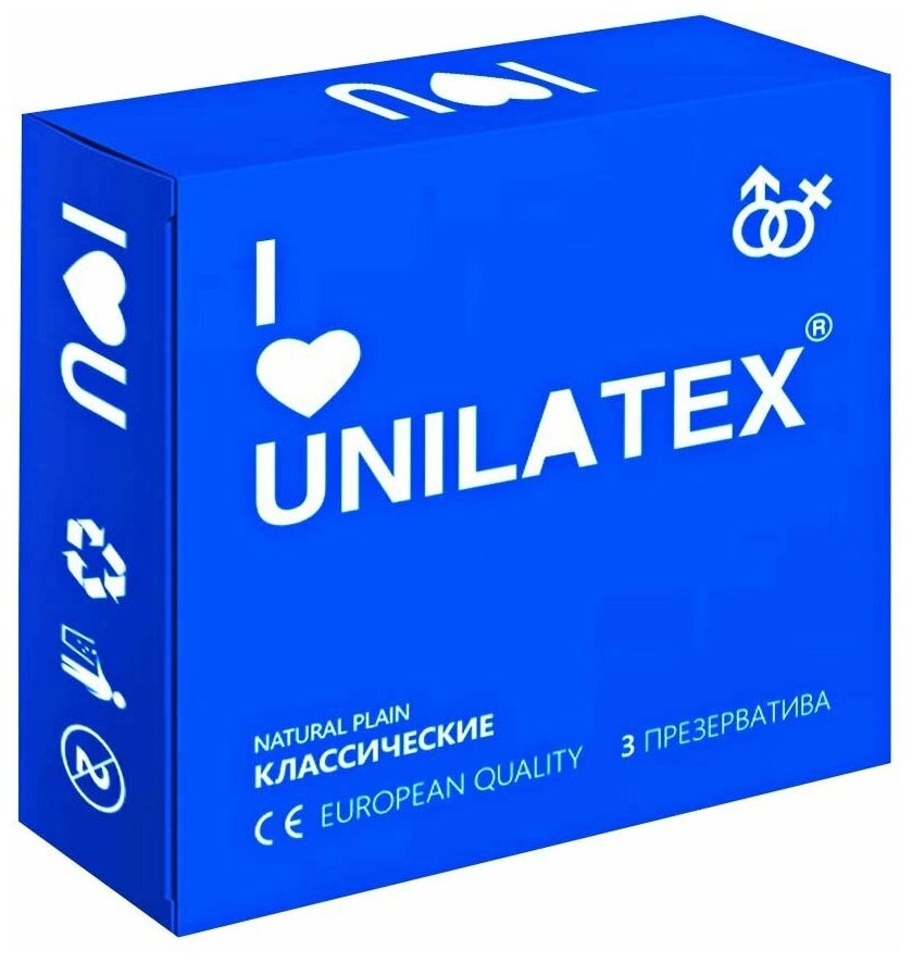 Unilatex / Презервативы Unilatex Natural Plain 3 шт., классические.