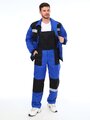 Костюм мужской рабочий (куртка + комбинезон), спецовка для ремонта, строительства, дачи, цвет синий/черный