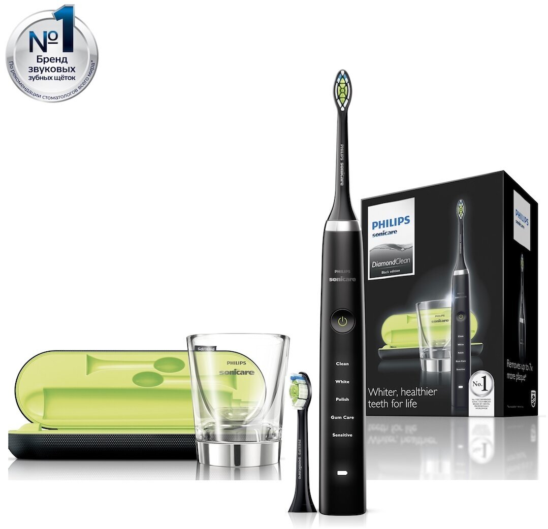 Звуковая зубная щетка Philips Sonicare DiamondClean HX9352/04, черный — купить в интернет-магазине по низкой цене на Яндекс Маркете