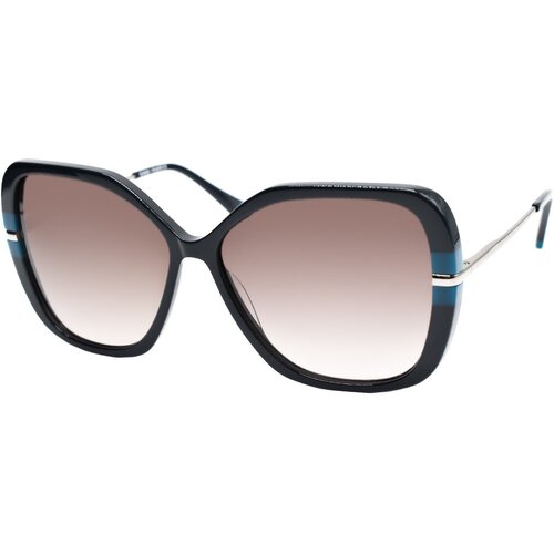 фото Солнцезащитные очки enni marco, бабочка, оправа: металл, поляризационные, градиентные, с защитой от уф, для женщин, черный