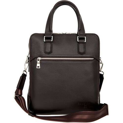 фото Сумка планшет sergio belotti, фактура зернистая, коричневый