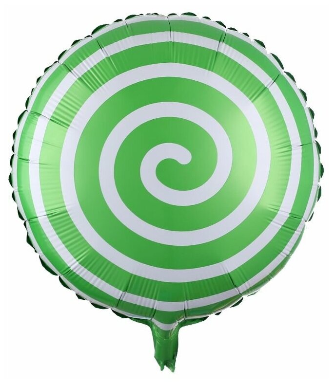 Воздушный шар фольгированный Falali круглый, Леденец, зеленый, 45 см
