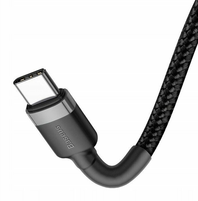 Кабель Baseus (CATKLF-BG1) USB/USB Type C 1m (Grey/Black) - фото №18