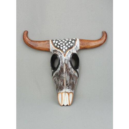 Для дома Индонезия Настенное панно с изображением черепа буйвола 40 см - создайте атмосферу приключений